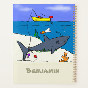 Agenda Divertido tiburón durmiente y personalizado de pes
