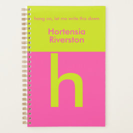 Agenda Diviértete con Monograma Personalizado Brillante