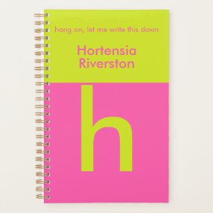 Agenda Diviértete con Monograma Personalizado Brillante