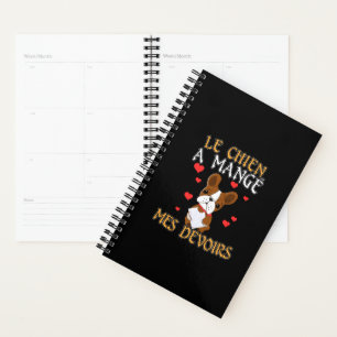 Agenda Dog Ate My Homework - Aprendiendo Cita Francesa