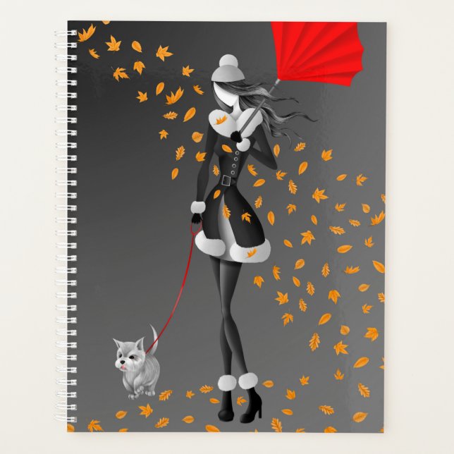 Agenda Dog Walker Autumn deja negro (Anverso)