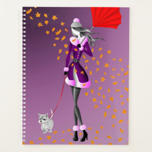 Agenda Dog Walker Autumn Deja púrpura