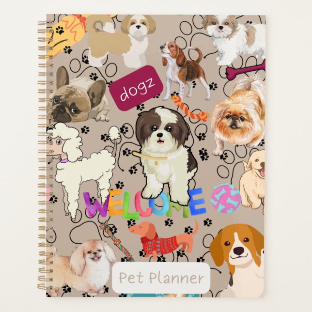Agenda Dogz Welcome Mascota Planner (Anverso)