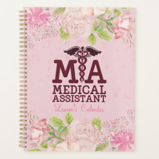 Agenda DON Nurse Pink Personalized Floral Journal Planner