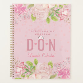 Agenda DON Nurse Pink Personalized Floral Journal Planner