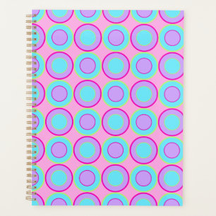 Agenda Donuts Lilac Y Turquesa Con Llenado En Rosa