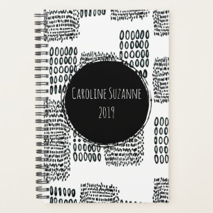 Agenda Doodle blanco y negro