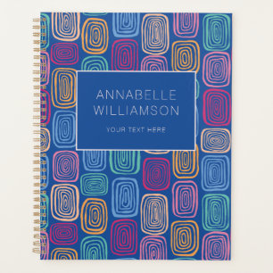 Agenda Doodle colorido de arte abstracto