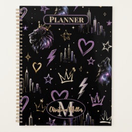 Agenda Doodle Cósmico de Graffiti Urbano Personalizado