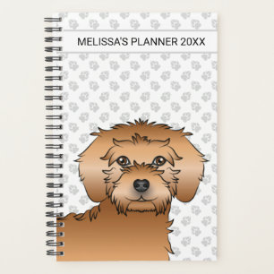 Agenda Doodle mini Goldendoodle de albaricoque Cartoon pe