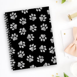Agenda Doodle Paws, patas de perro, patas blancas