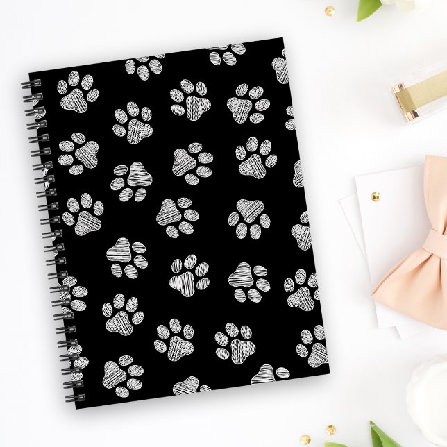 Agenda Doodle Paws, patas de perro, patas blancas (Subido por el creador)