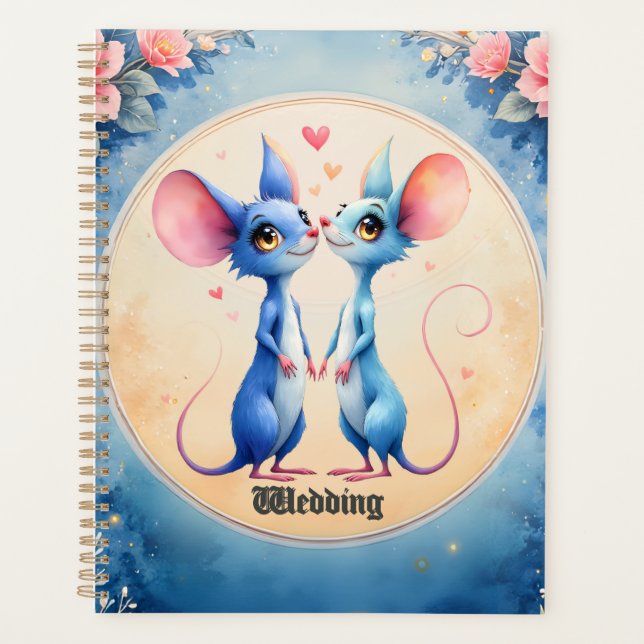 Agenda Dos corazones, un amor – Ratones de boda. (Anverso)