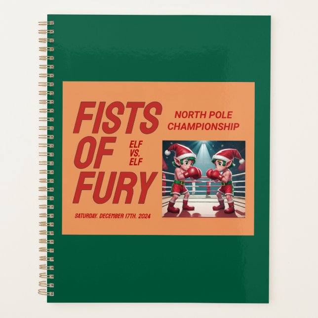 Agenda Dos elfos de Santa María en partido de boxeo (Anverso)
