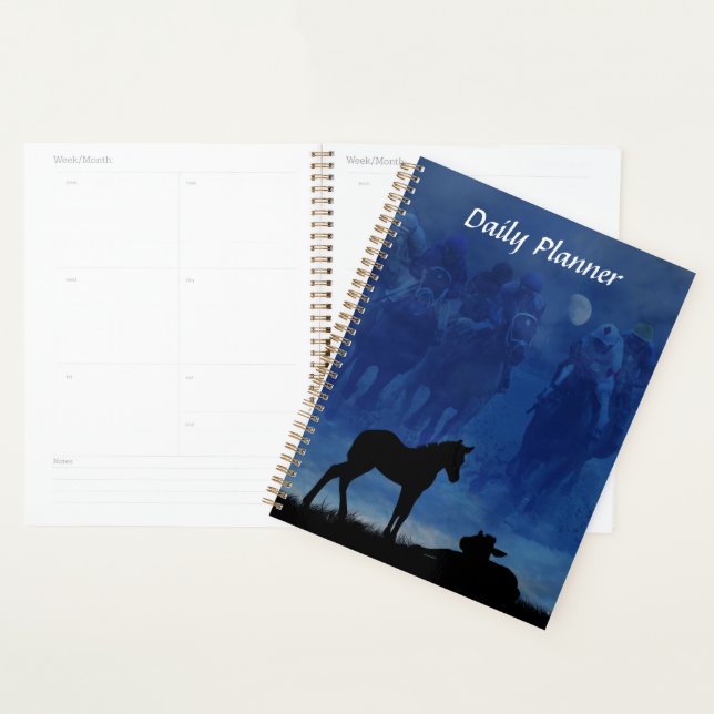 Agenda Dos Thoroughbred Racehorse Foals Daily Planner (Demostración)