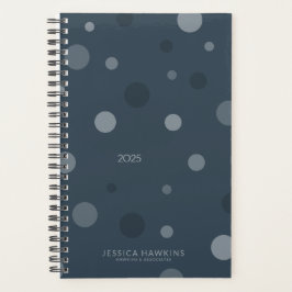 Agenda Dots pop azul de la marina año semanal