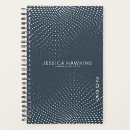 Agenda Dots pop azul de la marina año semanal