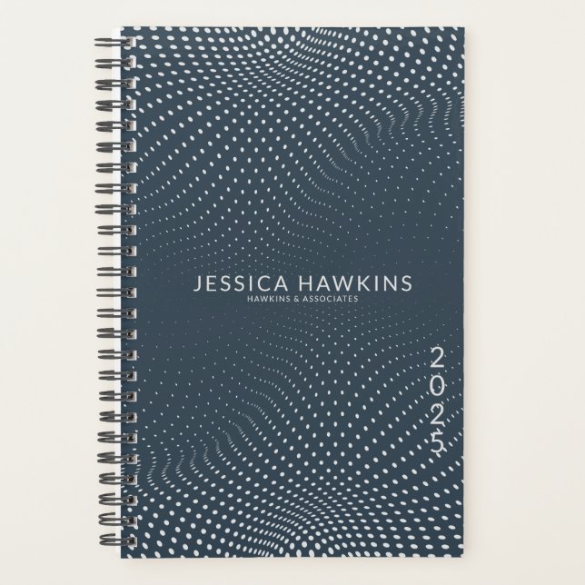 Agenda Dots pop azul de la marina año semanal (Anverso)