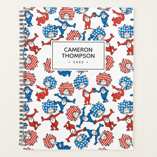 Agenda Dr. Seuss | Cosa Una Cosa Dos Patrón De Bandera De (Anverso)