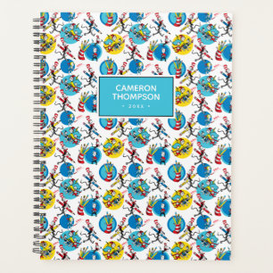 Agenda Dr. Seuss   Personajes con patrón de lápices