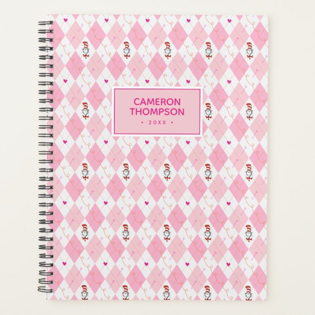 Agenda Dr. Seuss Valentine | Gato rosado de argla en el G (Anverso)