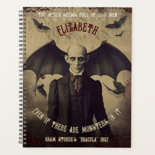 Agenda Dracula vintage Horror de vampiro gótico