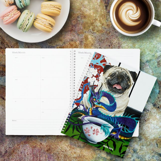 Agenda Dragón chino de perro de pug (Subido por el creador)