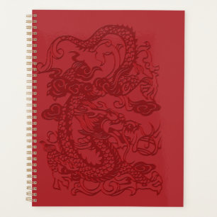 Agenda Dragón coreano chino-asiático rojo