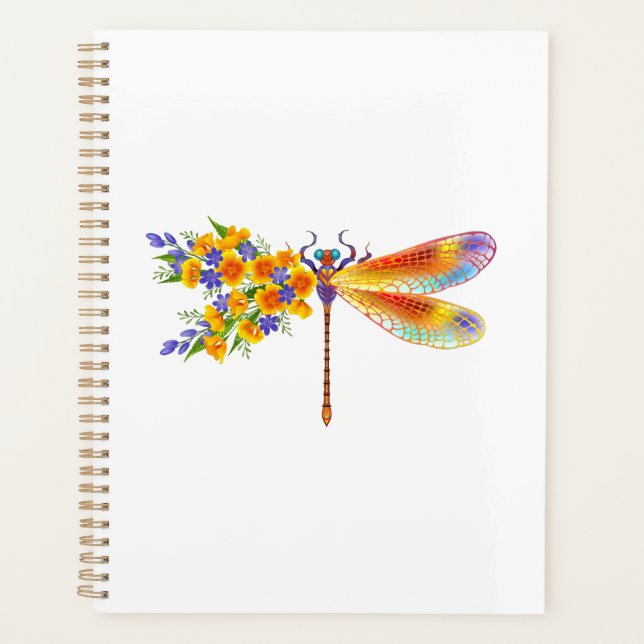 Agenda Dragón de flores amarillas (Anverso)