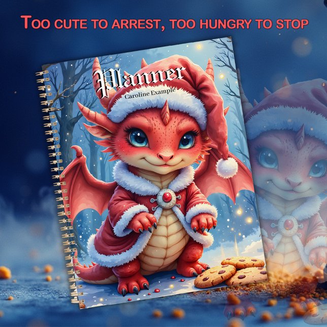 Agenda dragón de Navidad, demasiado lindo para arrestar,  (Subido por el creador)
