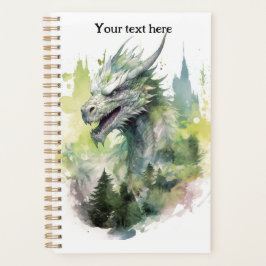 Agenda Dragón en el bosque de pinos
