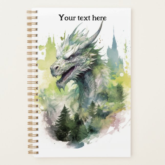 Agenda Dragón en el bosque de pinos (Anverso)