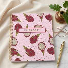 Agenda Dragon Fruit Pattern Personalizado Tropical Person