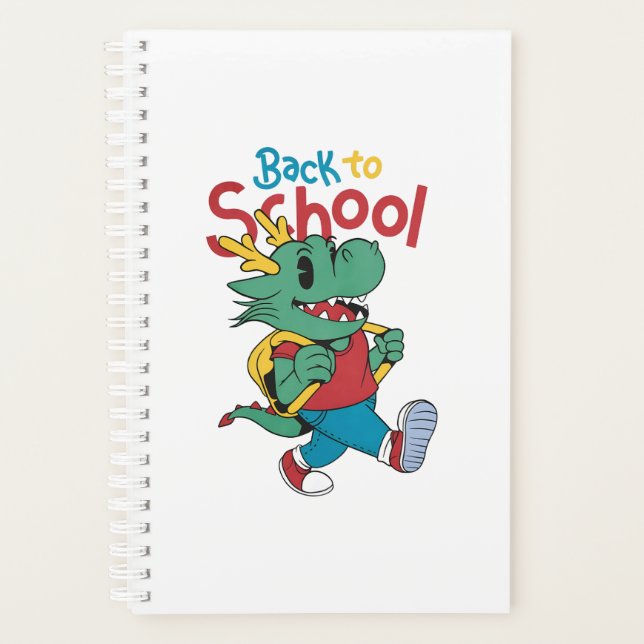 Agenda Dragón lindo de vuelta al arte escolar (Anverso)