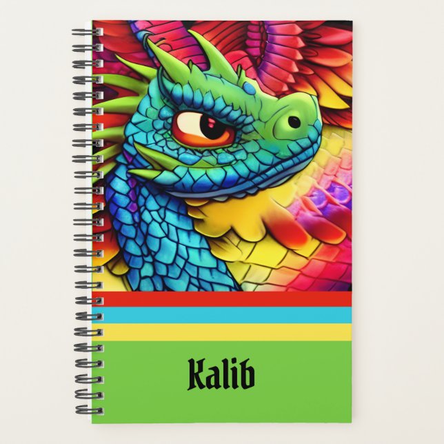 Agenda Dragón Personalizado colorido (Anverso)