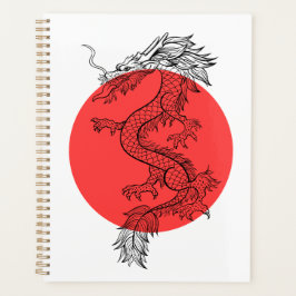 Agenda Dragón rojo y blanco chino
