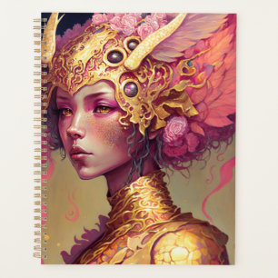 Agenda Dragón rosa Mujer Fantasía Arte