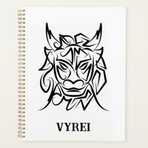 Agenda Dragón tribal blanco y negro