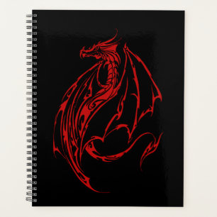Agenda Dragón tribal rojo negro