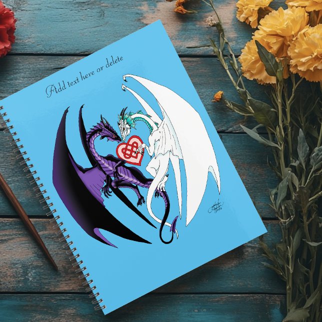 Agenda Dragones Amor Corazón Azul (Subido por el creador)