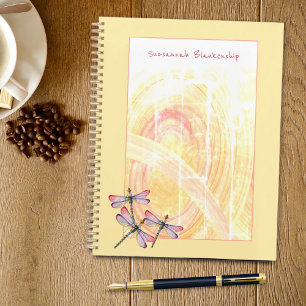 Agenda Dragonflies Over Pastel Color Resumen Personalizad