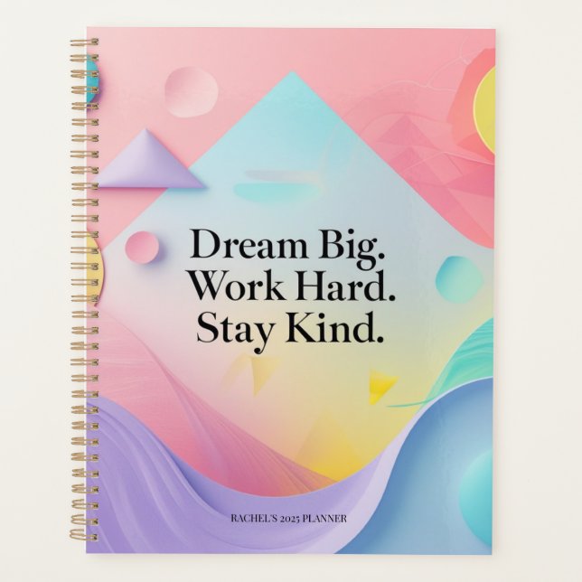 Agenda Dream Big Motivational Notebook – Inspirational Qu (Anverso)