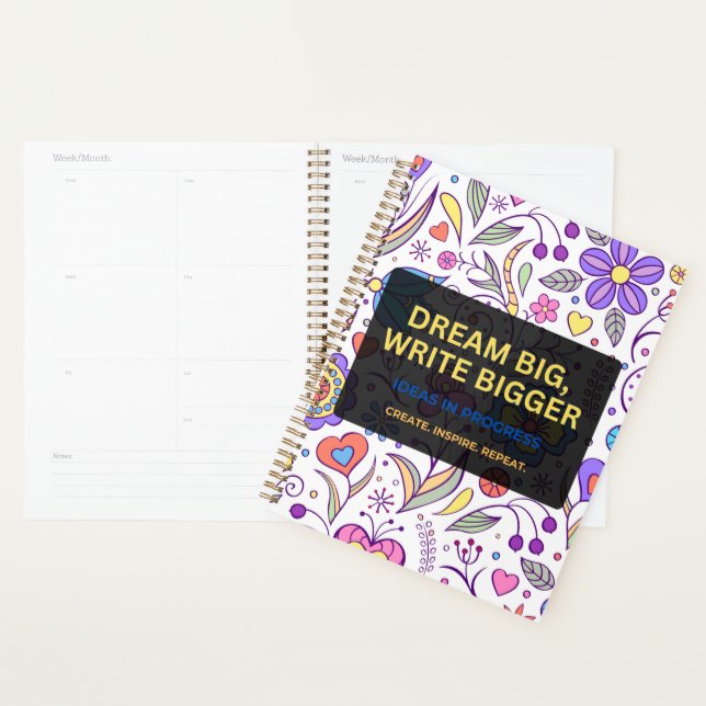 Agenda Dream Big, Write Bigger – Inspirational (Demostración)
