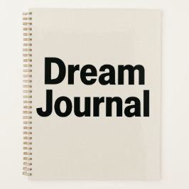 Agenda Dream Journal - Diseño Inspirador de letra negrita