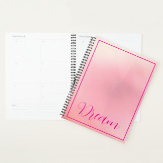 Agenda "Dream" Letra rosa brillante gradiente rosado