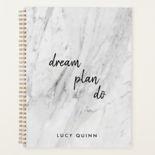 Agenda Dream Plan Do Guión de estilo moderno de mármol