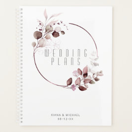 Agenda Dreamy Foliage Boda Burgundy ID817