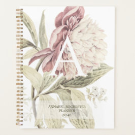 Agenda Dreamy vintage peony personalizado Planner