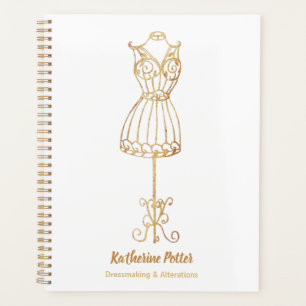 Agenda Dressmaker Seamstress Purpurina de oro Mannequin P