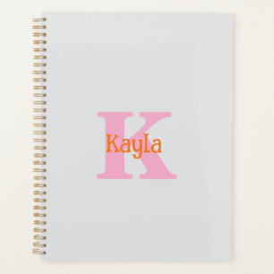 Agenda Ducha Nupcial Rosa Naranja Gris Claro Gris Boda